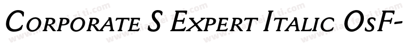 Corporate S Expert Italic OsF字体转换